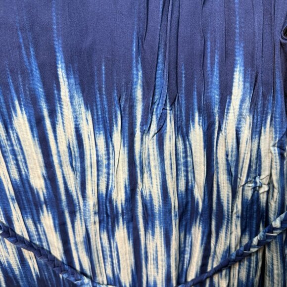 Tommy Bahama Petra Blue Tie Dye Stripe Maxi Belted Dress Size Medium - Picture 5 of 7